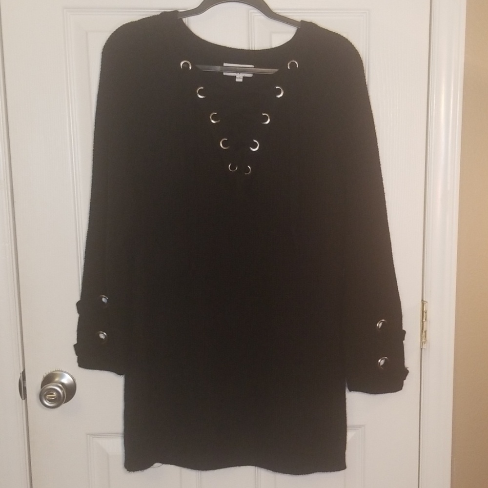 .Military Hippie, bohemian Lace up look sweatshirt